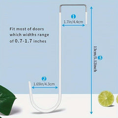 4 Upgraded Long Door Hooks With Rubber - Heavy Duty Storage Hooks