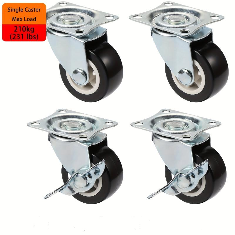 4pcs Heavy Swivel Caster Wheels With Brake Furniture Hardware Caster