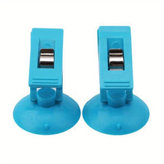 2pcs Towel Card Holder Clip for Car Ticket with Suction Cup Bracket