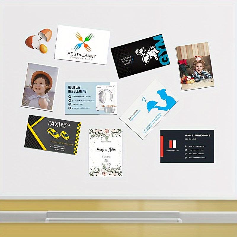 10pcs Business Card Magnets Adhesive Mount for Cards