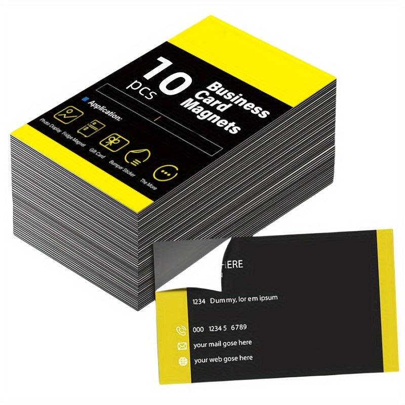 10pcs Business Card Magnets Adhesive Mount for Cards
