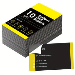 10pcs Business Card Magnets Adhesive Mount for Cards