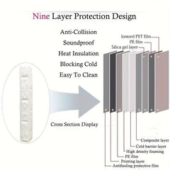 3D Foam Brick Pattern Wallpaper Waterproof Wall Stickers for Bedroom Living Room