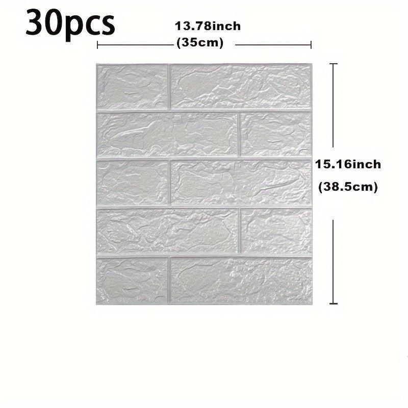 3D Foam Brick Pattern Wallpaper Waterproof Wall Stickers for Bedroom Living Room