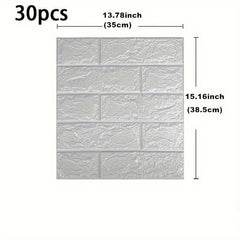 3D Foam Brick Pattern Wallpaper Waterproof Wall Stickers for Bedroom Living Room