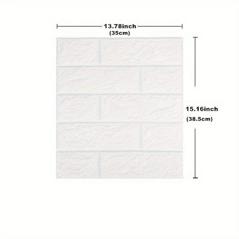 3D Foam Brick Pattern Wallpaper Waterproof Wall Stickers for Bedroom Living Room