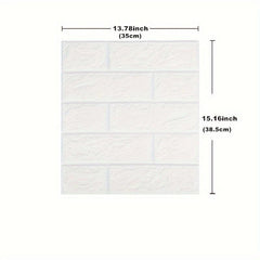3D Foam Brick Pattern Wallpaper Waterproof Wall Stickers for Bedroom Living Room