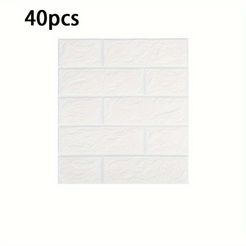 3D Foam Brick Pattern Wallpaper Waterproof Wall Stickers for Bedroom Living Room