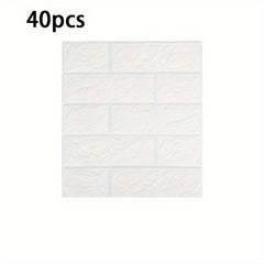 3D Foam Brick Pattern Wallpaper Waterproof Wall Stickers for Bedroom Living Room