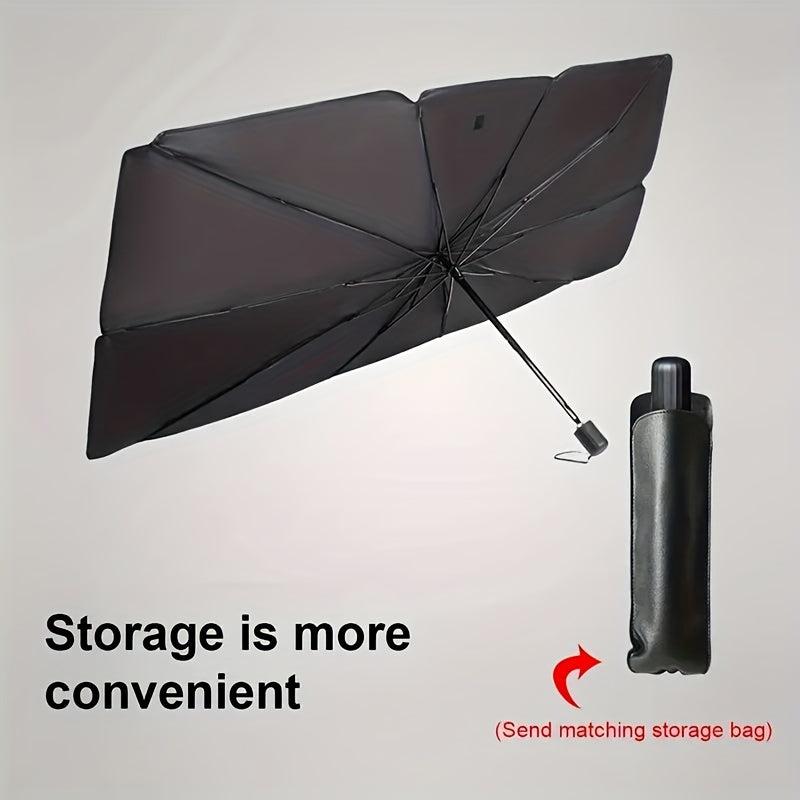 Foldable Car Sun Shade for UV Rays Protection - Front Windshield Visor Protector