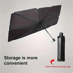 Foldable Car Sun Shade for UV Rays Protection - Front Windshield Visor Protector