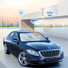 Foldable Car Sun Shade for UV Rays Protection - Front Windshield Visor Protector