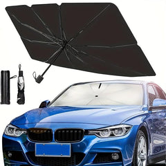 Foldable Car Sun Shade for UV Rays Protection - Front Windshield Visor Protector