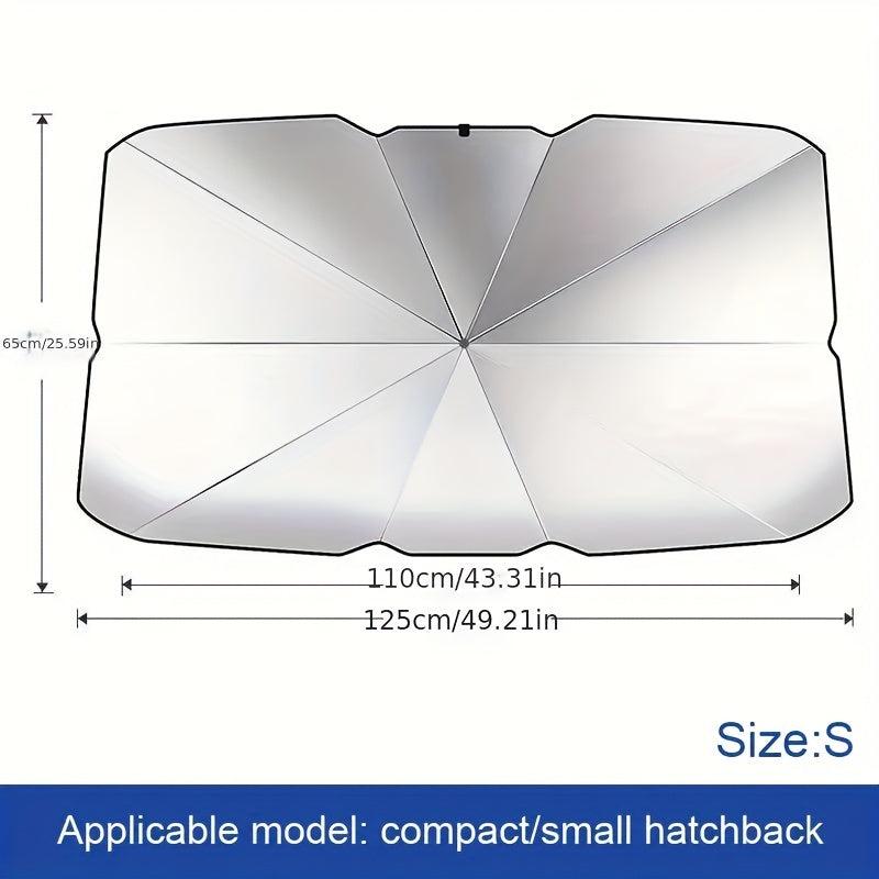 Foldable Car Sun Shade for UV Rays Protection - Front Windshield Visor Protector