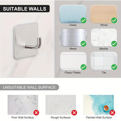 Stainless Steel Heavy Duty Adhesive Hooks for Towels