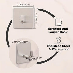 Stainless Steel Heavy Duty Adhesive Hooks for Towels