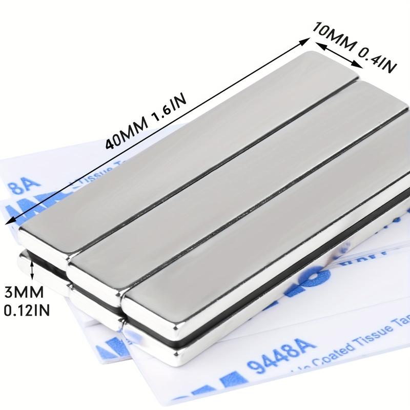 Neodymium Bar Magnets 40 x 10 x 3 with Adhesive