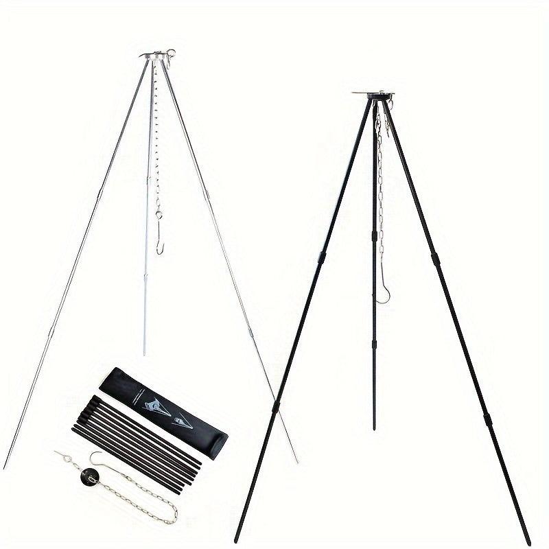 Camping Tripod for Cooking & Grilling, Adjustable Chain, Storage Bag