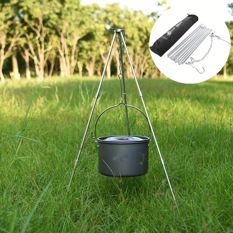 Camping Tripod for Cooking & Grilling, Adjustable Chain, Storage Bag
