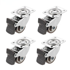 4pcs Soft Rubber Swivel Caster Roller Wheels for Trolleys & Furniture