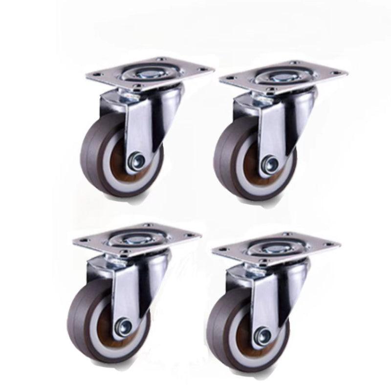 4pcs Soft Rubber Swivel Caster Roller Wheels for Trolleys & Furniture