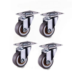 4pcs Soft Rubber Swivel Caster Roller Wheels for Trolleys & Furniture