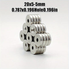 10pcs Neodymium Disc Magnets w/Screws - Heavy Duty Round Pot Rare Earth Magnets