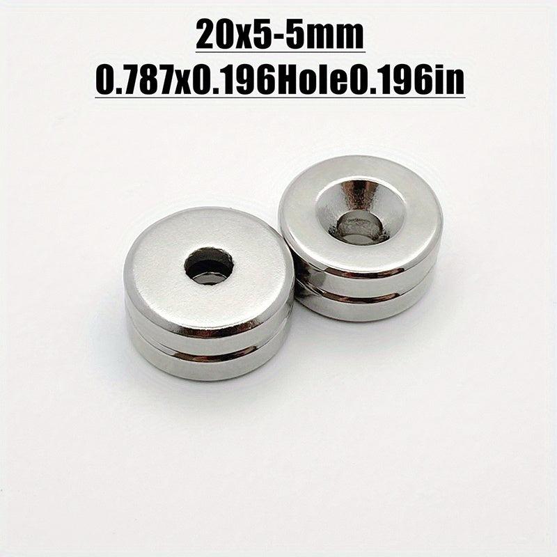 10pcs Neodymium Disc Magnets w/Screws - Heavy Duty Round Pot Rare Earth Magnets