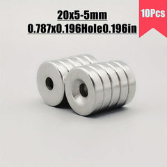 10pcs Neodymium Disc Magnets w/Screws - Heavy Duty Round Pot Rare Earth Magnets