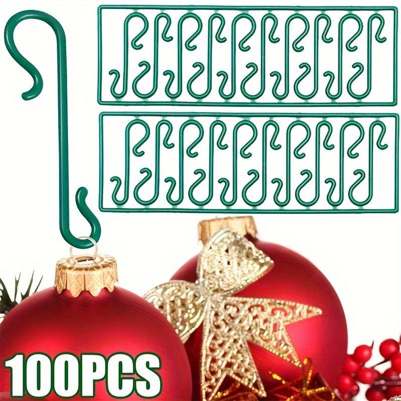 100pcs Christmas Ornament S Hooks Xmas Tree Ball Hanging