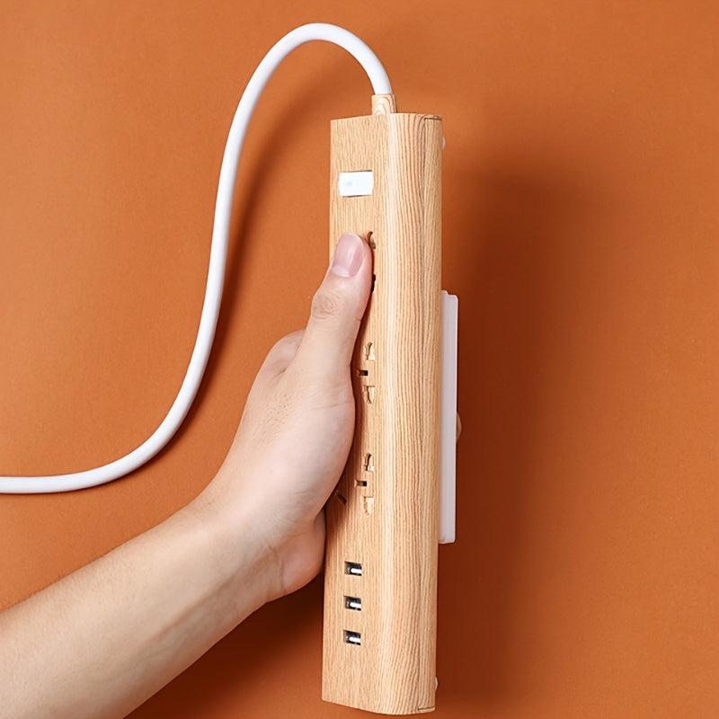 Power Strip Holder Fixator for Hotel No Hole Plug in Wall Socket