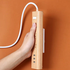 Power Strip Holder Fixator for Hotel No Hole Plug in Wall Socket