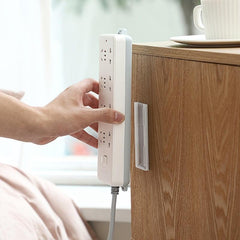 Power Strip Holder Fixator for Hotel No Hole Plug in Wall Socket