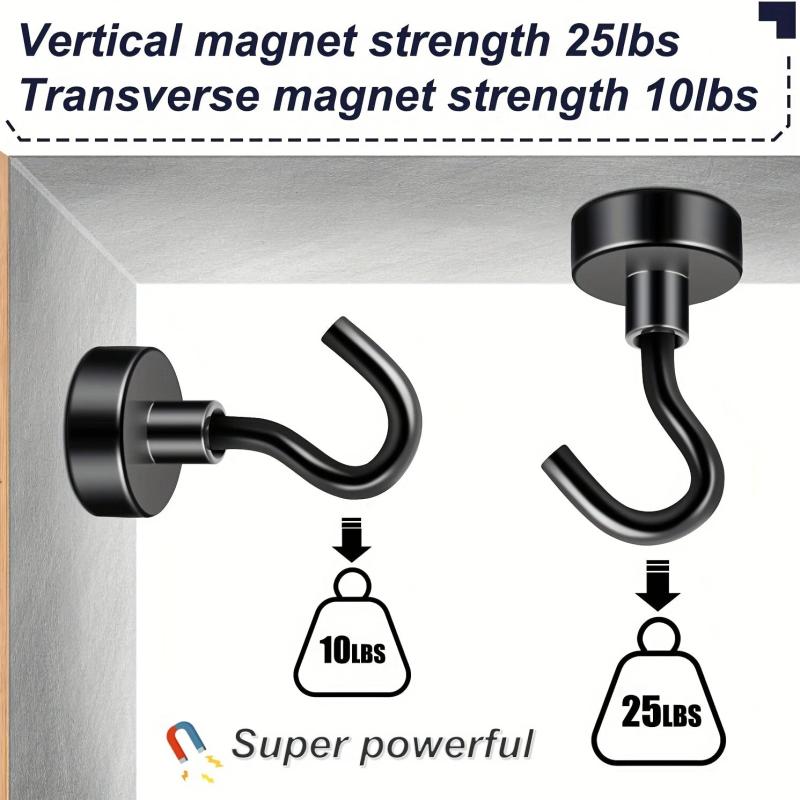 6pcs Magnetic Hook 11 34 KG Strong Neodymium Magnet Hook For Hanging