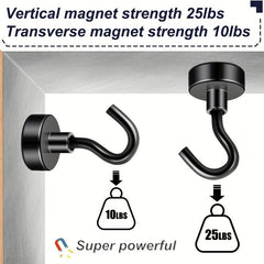 6pcs Magnetic Hook 11 34 KG Strong Neodymium Magnet Hook For Hanging