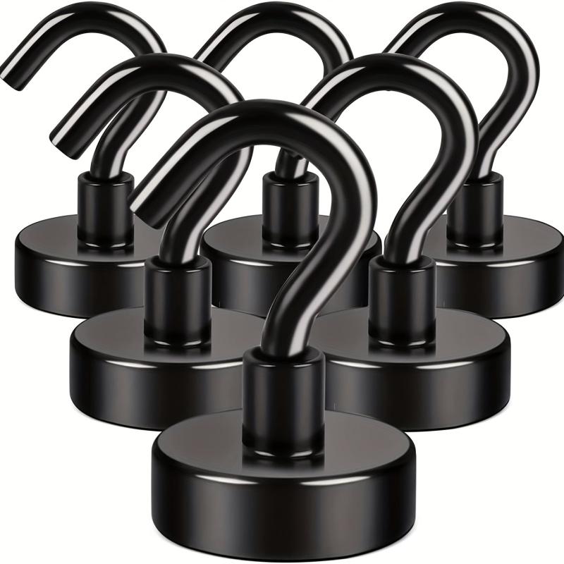 6pcs Magnetic Hook 11 34 KG Strong Neodymium Magnet Hook For Hanging
