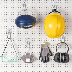 4pcs Silvery Magnetic Hooks 22KG 50LBS with Swiveling Carabiner