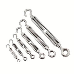304 Stainless Steel Eye & Hook Turnbuckle M4 M12 Heavy Duty Wire Rope Tension