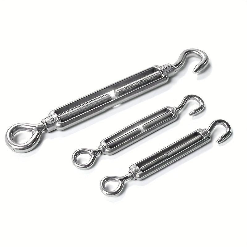 304 Stainless Steel Eye & Hook Turnbuckle M4 M12 Heavy Duty Wire Rope Tension