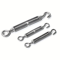 304 Stainless Steel Eye & Hook Turnbuckle M4 M12 Heavy Duty Wire Rope Tension