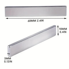 2pcs 60x10x3mm Strong Bar Magnets for Home Office DIY
