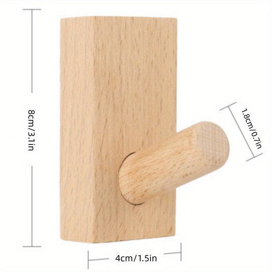 Wooden Hook Wall Wardrobe Modern Beech Walnut Hotel