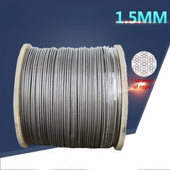 304 Stainless Steel Lifting Wire Rope 1.5mm x 10m