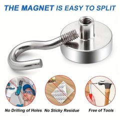 8pcs Magnetic Hooks 25Lbs Heavy Duty S Hooks for Kitchen Refrigerator