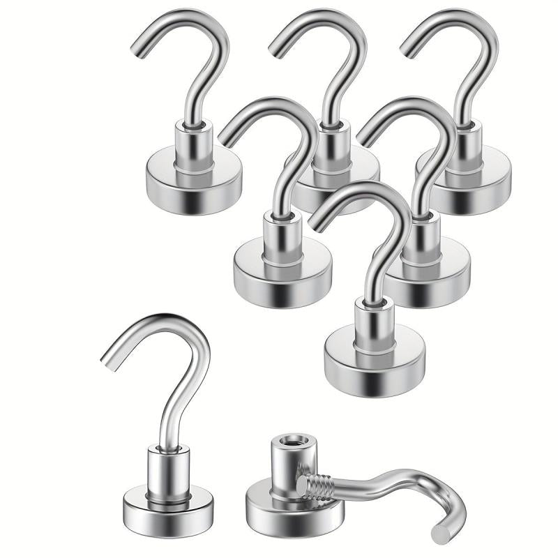 8pcs Magnetic Hooks 25Lbs Heavy Duty S Hooks for Kitchen Refrigerator