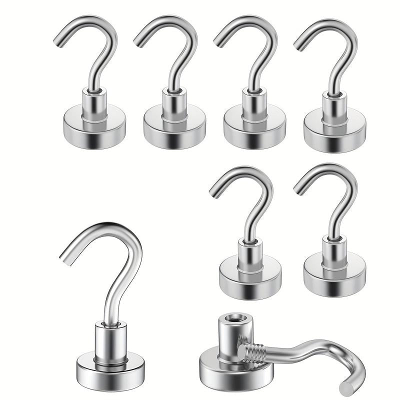 8pcs Magnetic Hooks 25Lbs Heavy Duty S Hooks for Kitchen Refrigerator