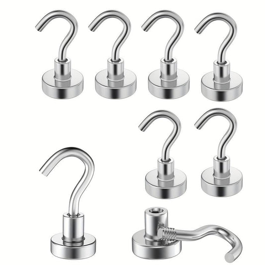 8pcs Magnetic Hooks 25Lbs Heavy Duty S Hooks for Kitchen Refrigerator