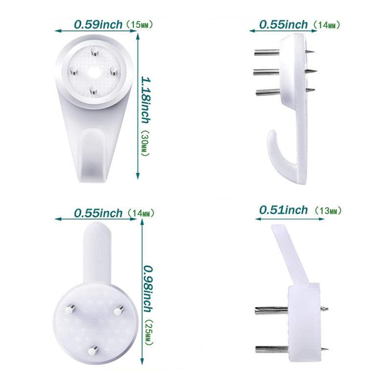 50pcs Plastic Hooks Invisible Nail Screws Traceless Suspension Kit