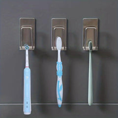 Stainless Steel Toothbrush Cup Holder Wall Hanging Rack