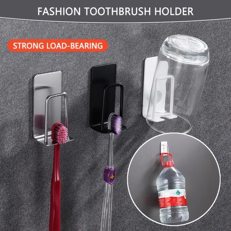 Stainless Steel Toothbrush Cup Holder Wall Hanging Rack